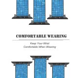 yanfind Watch Strap for Apple Watch Swim Pool  Wave Wavelet Summer Aqua Turquoise Azure Woven Fabric Electric Compatible with iWatch Series 5 4 3 2 1