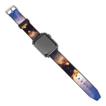 yanfind Watch Strap for Apple Watch Sunset Cornell College Pond Clouds Dusk Sky Cloud Reflection Atmospheric Morning Natural Compatible with iWatch Series 5 4 3 2 1