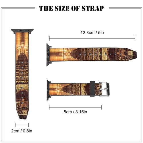 yanfind Watch Strap for Apple Watch Trey Ratcliff Sydney Harbour  Australia Cityscape River Reflection Nightscape Sky City Compatible with iWatch Series 5 4 3 2 1