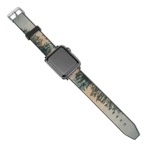 yanfind Watch Strap for Apple Watch Abies Flora Tree States  Snow Plant Idaho Fir Fog Free Compatible with iWatch Series 5 4 3 2 1
