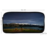 yanfind Pencil Case YHO Dominic Kamp Lake Wakatipu Queenstown Zealand  Mountains  Range Snow Covered Zipper Pens Pouch Bag for Student Office School