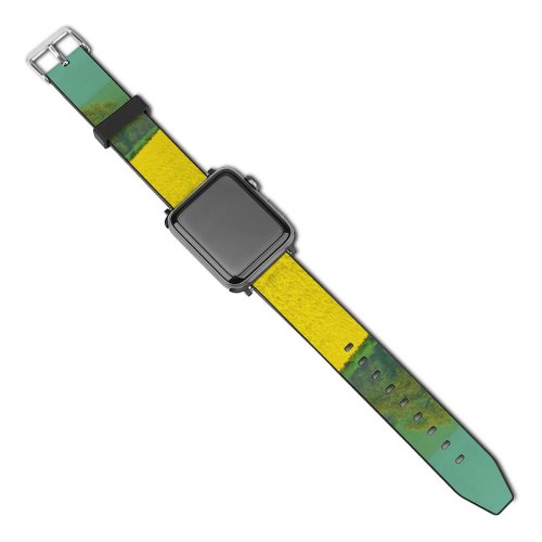 yanfind Watch Strap for Apple Watch Oilseed Rape Rapeseed Mustard Golde Golden Field Grassland Natural Landscape Canola Meadow Compatible with iWatch Series 5 4 3 2 1