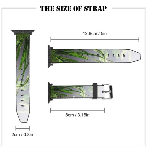 yanfind Watch Strap for Apple Watch Pond Tree Grass Magical Vegetation Plant Flower Botany Terrestrial Family Phragmites Spring Compatible with iWatch Series 5 4 3 2 1