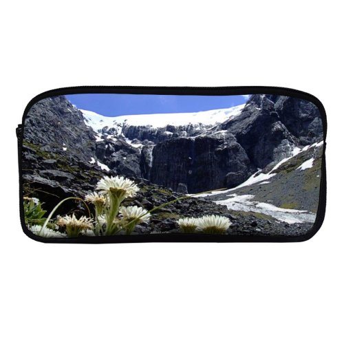 yanfind Pencil Case YHO Fiordland Natural  Cliffs Wilderness Landscape  Plant Flowers Wildflower  Fiords Zipper Pens Pouch Bag for Student Office School