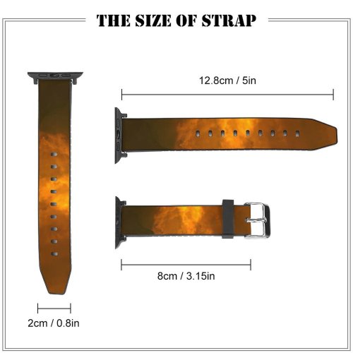 yanfind Watch Strap for Apple Watch Dawn Scenery Range Sky  Sunlight Cumulus Sunset Free Dusk Hazy Compatible with iWatch Series 5 4 3 2 1