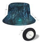 yanfind Adult Fisherman's Hat Dorothe Avenue Trees Moonlight Woods Forest Path Road Landscape Fishing Fisherman Cap Travel Beach Sun protection