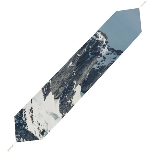 Yanfind Table Runner Landscape Peak Creative Slope Pictures Quiet Outdoors Austria Grey Snow Tree Everyday Dining Wedding Party Holiday Home Decor