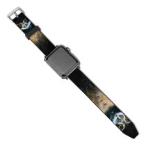 yanfind Watch Strap for Apple Watch William Warby Black Dark  Night Wildlife Compatible with iWatch Series 5 4 3 2 1