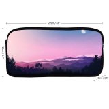 yanfind Pencil Case YHO RmRadev  Evening Sky Mountains Forest Silhouette Zipper Pens Pouch Bag for Student Office School