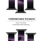 yanfind Watch Strap for Apple Watch Bruno Glätsch Sky Sunset Landscape Foggy Scenery Clouds Trees Silhouette Dawn Compatible with iWatch Series 5 4 3 2 1