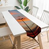 Yanfind Table Runner Backlit Street Afterglow Lights Scenery Clouds Sunset Lamps Peaceful Sunrise Tranquil Outdoors Everyday Dining Wedding Party Holiday Home Decor