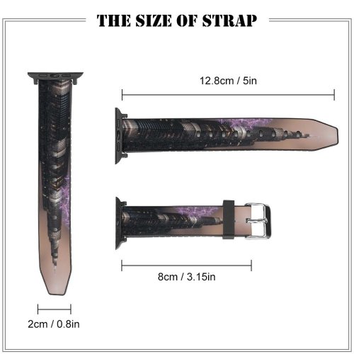 yanfind Watch Strap for Apple Watch Architecture Burj Khalifa United Arab Emirates Dubai   Architecture High Rise Compatible with iWatch Series 5 4 3 2 1