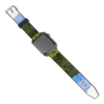 yanfind Watch Strap for Apple Watch Abies Tree Slope  Grass Pine Snow Plant Fir Free Spruce Compatible with iWatch Series 5 4 3 2 1