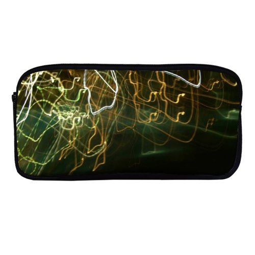 yanfind Pencil Case YHO  Playing Flash Night Light Technology Design Organism Bolt Dark Light Darkness Zipper Pens Pouch Bag for Student Office School