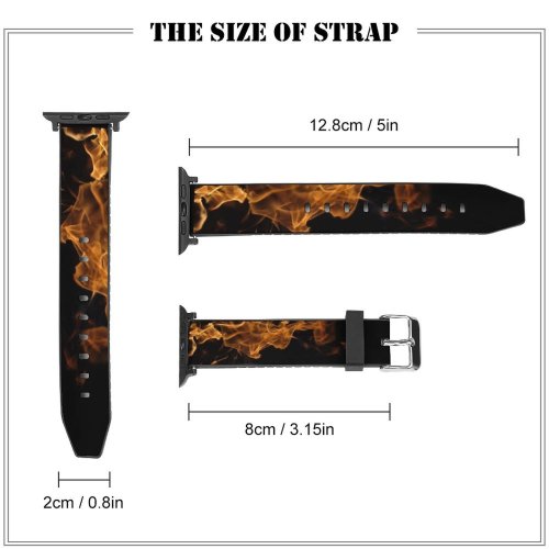 yanfind Watch Strap for Apple Watch Domain Pictures Fire Amazing  Exposure Cool Flame Public Hot Bonfire Compatible with iWatch Series 5 4 3 2 1