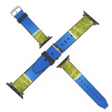 yanfind Watch Strap for Apple Watch Tree Sky Grass Landscape Field Clear Space Copyspace Hill Lake Natural Grassland- Compatible with iWatch Series 5 4 3 2 1