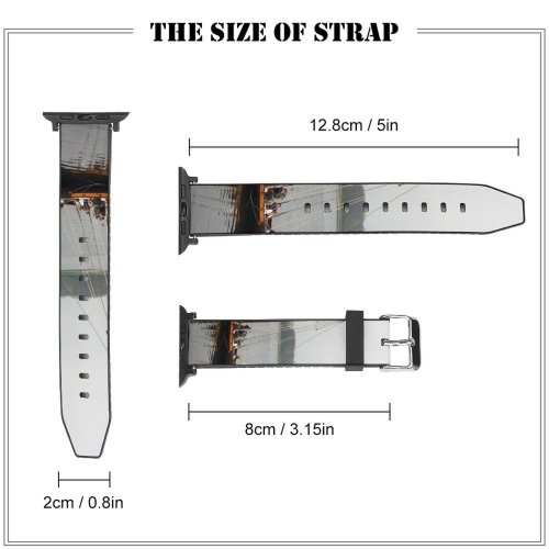 yanfind Watch Strap for Apple Watch  Ship Roskilde Danmark Denmark Fjord Vikingship Nordic Scandinavia Fiord Vikings Exploration Compatible with iWatch Series 5 4 3 2 1