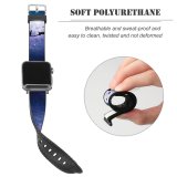 yanfind Watch Strap for Apple Watch Celebrations Christmas Santa  Chariot  Snowfall Winter Reindeer Compatible with iWatch Series 5 4 3 2 1