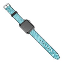 yanfind Watch Strap for Apple Watch Texture Shining Light Pool Summer Hot Aqua Turquoise Azure Resources Wave Wind Compatible with iWatch Series 5 4 3 2 1