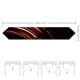 Yanfind Table Runner Blur Fractal Dynamic Metal Design Artistic Insubstantial Creativity Energy Colorful Curve Bronze Everyday Dining Wedding Party Holiday Home Decor