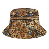 yanfind Adult Fisherman's Hat Texture Statue Golden Metal Classical Gold Design Art Historical Shapes Ornament Buddhism Fishing Fisherman Cap Travel Beach Sun protection