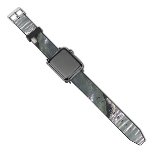 yanfind Watch Strap for Apple Watch  Swans Zealand Vertebrate Beak Bird Duck Organism Ducks Geese Waterfowl Wildlife Compatible with iWatch Series 5 4 3 2 1