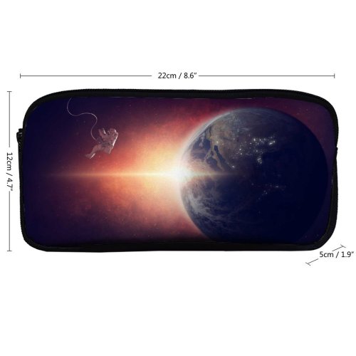 yanfind Pencil Case YHO Comfreak Space  Planet Universe Space Travel Space Adventure Astronaut  Light Zipper Pens Pouch Bag for Student Office School