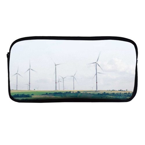 yanfind Pencil Case YHO Images Engine Mölsheim Landscape   Energy Generated Wind Environmental Pictures Generate Zipper Pens Pouch Bag for Student Office School