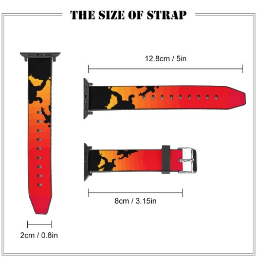 yanfind Watch Strap for Apple Watch Jorge Hardt Minimal V Superman Silhouette Gradient Compatible with iWatch Series 5 4 3 2 1