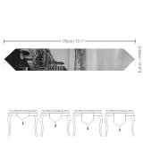 Yanfind Table Runner Boats Center Street Coast City Europe Docked Clouds Port Formation Pier Travel Everyday Dining Wedding Party Holiday Home Decor