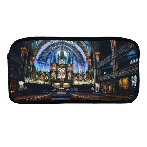 yanfind Pencil Case YHO Images Basilica Catherdral Building Montréal  Montreal Aisle NotreDame Dame De Architecture Zipper Pens Pouch Bag for Student Office School