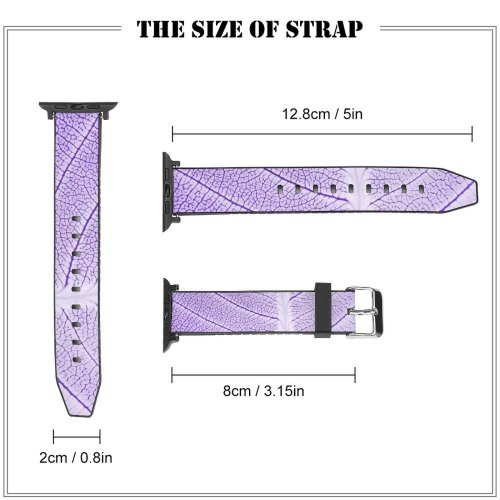 yanfind Watch Strap for Apple Watch Waterdrop Leaf Summer Abstract Art Artistic Magenta  Season Fall Spring Winter Compatible with iWatch Series 5 4 3 2 1