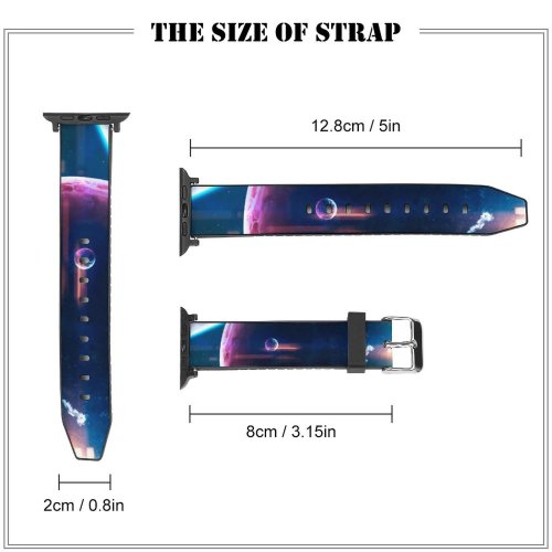 yanfind Watch Strap for Apple Watch Vadim Sadovski Space Planets  Purple  Horizon Compatible with iWatch Series 5 4 3 2 1
