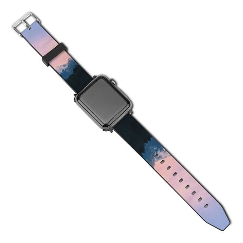 yanfind Watch Strap for Apple Watch Abies Range Slovenia Tree  Ribčev Snow Domain Plant Fir Purple Compatible with iWatch Series 5 4 3 2 1