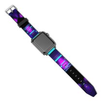 yanfind Watch Strap for Apple Watch Björn Crombach Abstract Shapes Purple Dark Vanishing Point Tunnel Pentagon Compatible with iWatch Series 5 4 3 2 1