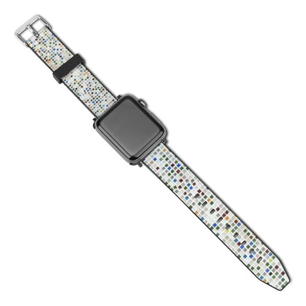 yanfind Watch Strap for Apple Watch Wall Texture Colour Grey Tile  Flooring Design Symmetry Rectangle Compatible with iWatch Series 5 4 3 2 1