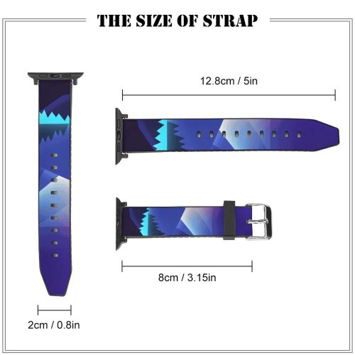 yanfind Watch Strap for Apple Watch Mountains Flight Night Sunset Gradient Compatible with iWatch Series 5 4 3 2 1