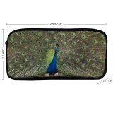 yanfind Pencil Case YHO Plumage Tail Bird Peafowl Bird Organism Feathers Tree Phasianidae Galliformes  Wildlife Zipper Pens Pouch Bag for Student Office School