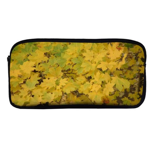 yanfind Pencil Case YHO Leaves Deciduous Woody Leaf Maple Plant Tree Plant Autumn Flower Zipper Pens Pouch Bag for Student Office School