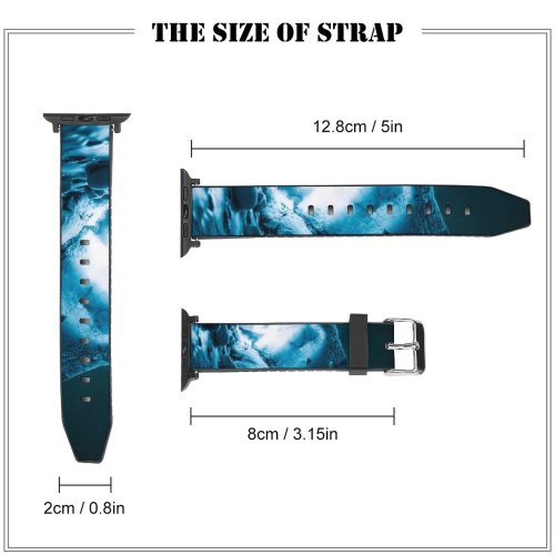 yanfind Watch Strap for Apple Watch Landscape Cave Iceland Pictures Winter Outdoors Desktop Snow  Free Gigjökull Compatible with iWatch Series 5 4 3 2 1