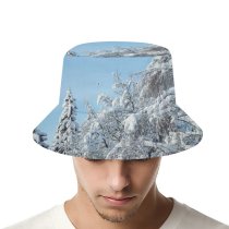 yanfind Adult Fisherman's Hat Winter Forest Landscape Sky Plant Tree Branch Plant Frost Winter Larch Freezing Fishing Fisherman Cap Travel Beach Sun protection