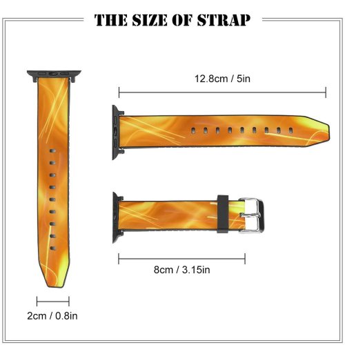 yanfind Watch Strap for Apple Watch Texture Abstract Abstraction Light Heat Amber Flame Fire Compatible with iWatch Series 5 4 3 2 1