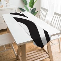 Yanfind Table Runner Zebra Stripes Balck Skin Leather Fashion Art Design Wildlife Everyday Dining Wedding Party Holiday Home Decor