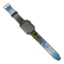 yanfind Watch Strap for Apple Watch Landscape Peak Exploring National Creative Explore Pictures Outdoors Snow Tree Compatible with iWatch Series 5 4 3 2 1