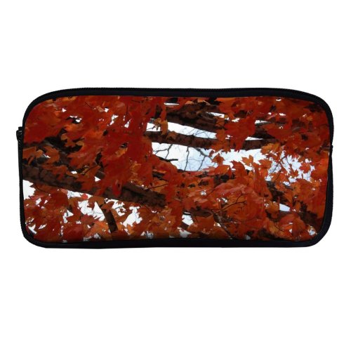 yanfind Pencil Case YHO  Plant Leaves Seasons Goldens Tree Oranges Tree Yellows Plant Golden Woody Zipper Pens Pouch Bag for Student Office School
