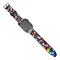 yanfind Watch Strap for Apple Watch Decoration Abstract Dots Colour Night Festive Light Free Carnival Colorful Freelense Compatible with iWatch Series 5 4 3 2 1
