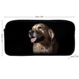 yanfind Pencil Case YHO Lovely Golden Images Photo Pet Spain Hound Tongue Session  Free Dark Zipper Pens Pouch Bag for Student Office School