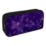 yanfind Pencil Case YHO Tomislav Jakupec Abstract Bubbles Bokeh Purple Blurred Zipper Pens Pouch Bag for Student Office School