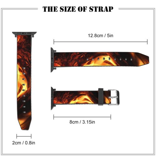 yanfind Watch Strap for Apple Watch Alaska Pictures Outdoors Fire Free Burning Flame  Bonfire Flames Usa Compatible with iWatch Series 5 4 3 2 1