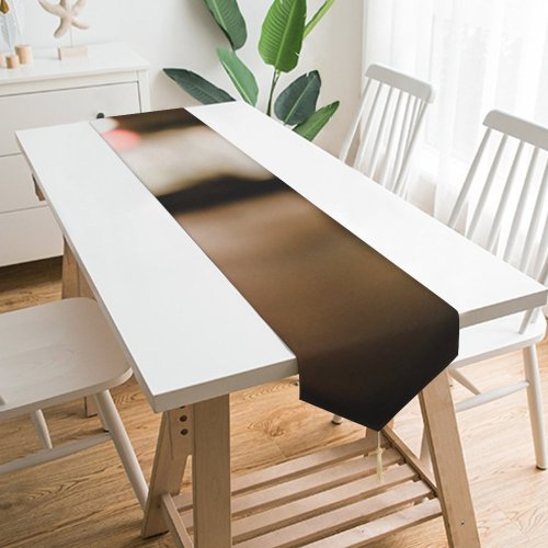 Yanfind Table Runner Blur Focus City Dark Illuminated Lights Evening Defocused Luminescence Couple Abstract Reflection Everyday Dining Wedding Party Holiday Home Decor